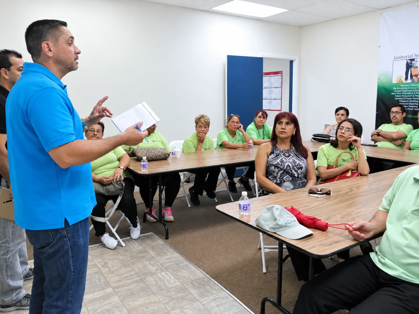 TFS team members participating in an on-site training and safety session